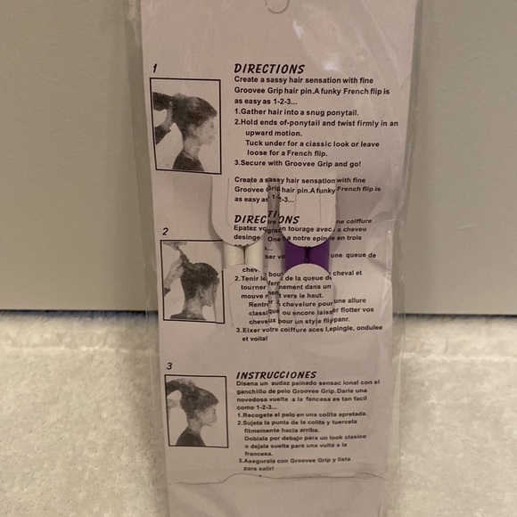 1 LEFT!!!🆕Set of 2: Wooden Hair Sticks Leopard Print Purple/White - Picture 2 of 2